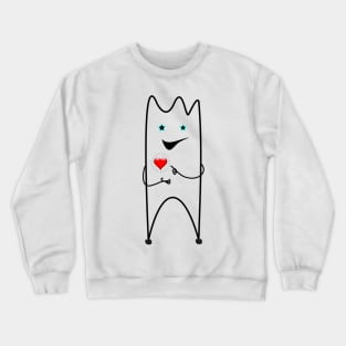 Beautiful flork say i love you Crewneck Sweatshirt